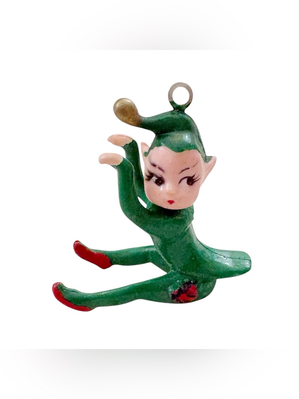 Vintage Christmas Rubber Pixie Ornament